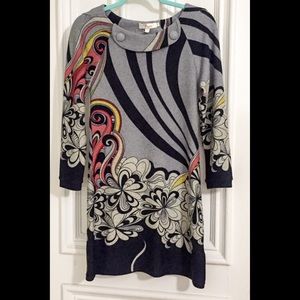 Retro Sheath Sweater Dress